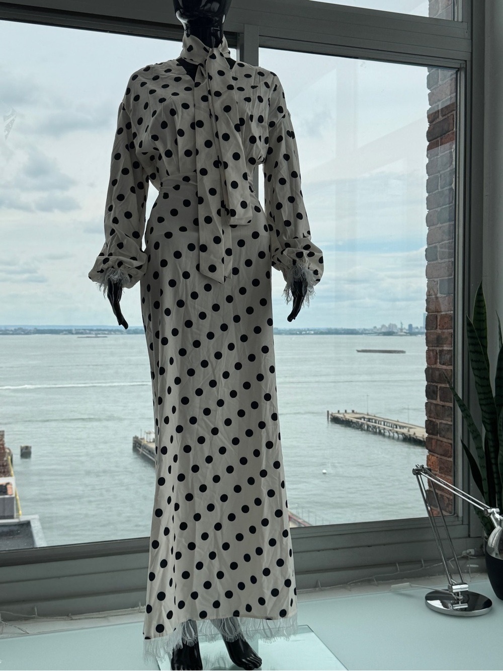 Polka Elegance Maxi Dress